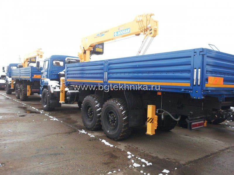 Бортовой КАМАЗ 43118 с КМУ Soosan SCS 736 L-II TOP - Бортовой грузовик/ Платформа, Автоманипулятор: фото 1 Бортовой КАМАЗ 43118 с КМУ Soosan SCS 736 L-II TOP - Бортовой грузовик/ Платформа, Автоманипулятор: фото 1