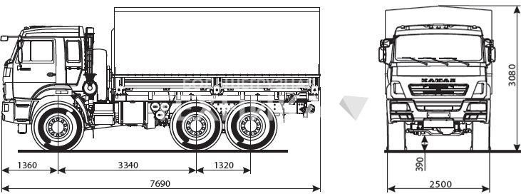 Бортовой КАМАЗ 5350-6017-66 (D5) - Бортовой грузовик/ Платформа: фото 3 Бортовой КАМАЗ 5350-6017-66 (D5) - Бортовой грузовик/ Платформа: фото 3