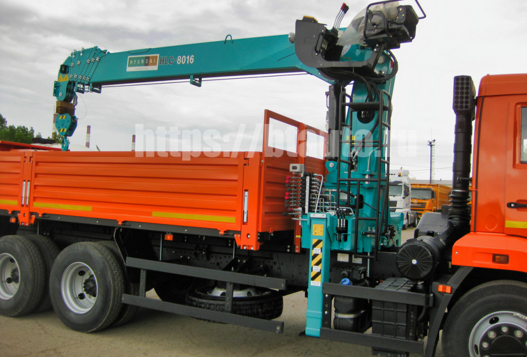 Бортовой грузовик/ Платформа, Автоманипулятор Бортовой КАМАЗ 65115 с КМУ HKTC HLC-8016L: фото 6