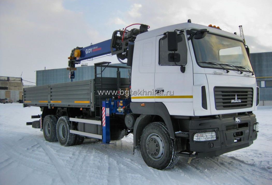Бортовой МАЗ 631228 с КМУ DongYang SS1956 - Бортовой грузовик/ Платформа, Автоманипулятор: фото 1 Бортовой МАЗ 631228 с КМУ DongYang SS1956 - Бортовой грузовик/ Платформа, Автоманипулятор: фото 1