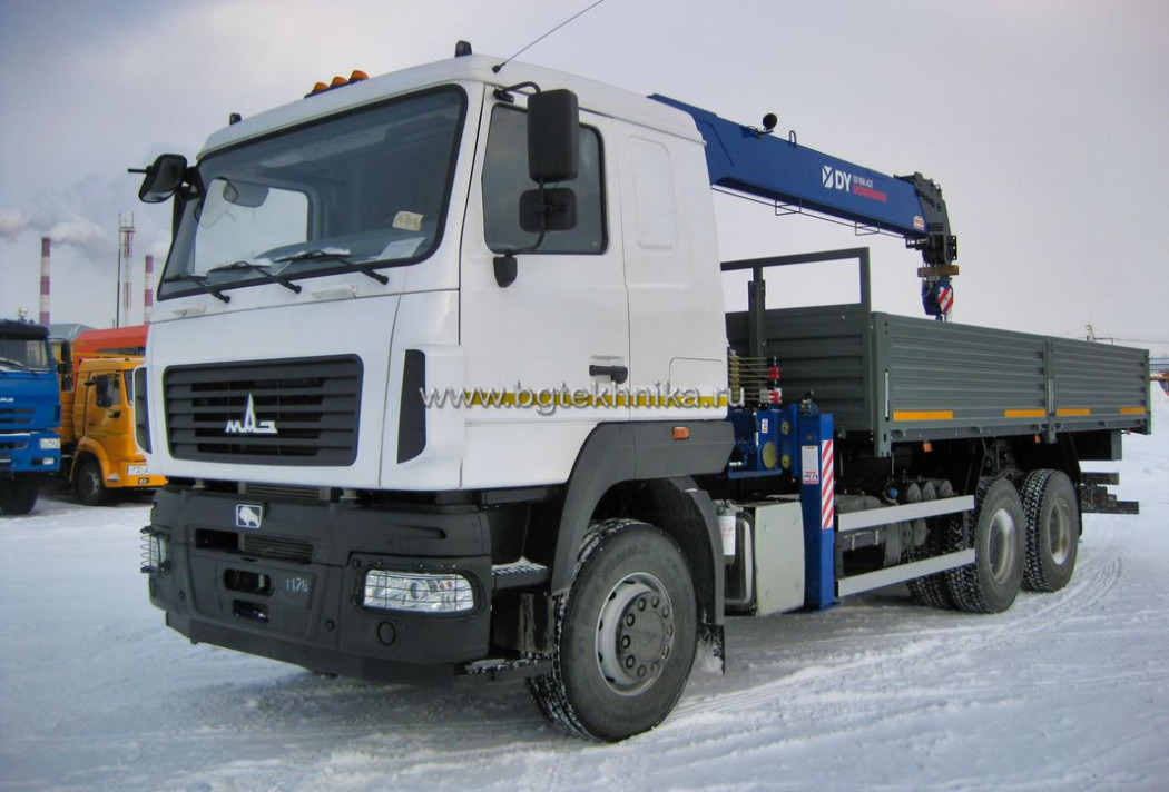 Бортовой МАЗ 631228 с КМУ DongYang SS1956 - Бортовой грузовик/ Платформа, Автоманипулятор: фото 2 Бортовой МАЗ 631228 с КМУ DongYang SS1956 - Бортовой грузовик/ Платформа, Автоманипулятор: фото 2