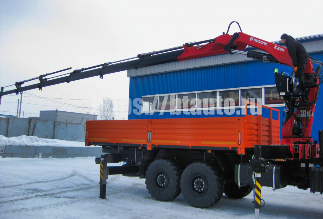 Бортовой грузовик/ Платформа, Автоманипулятор Бортовой автомобиль КАМАЗ-43118 с КМУ Sunhunk K238-6: фото 14