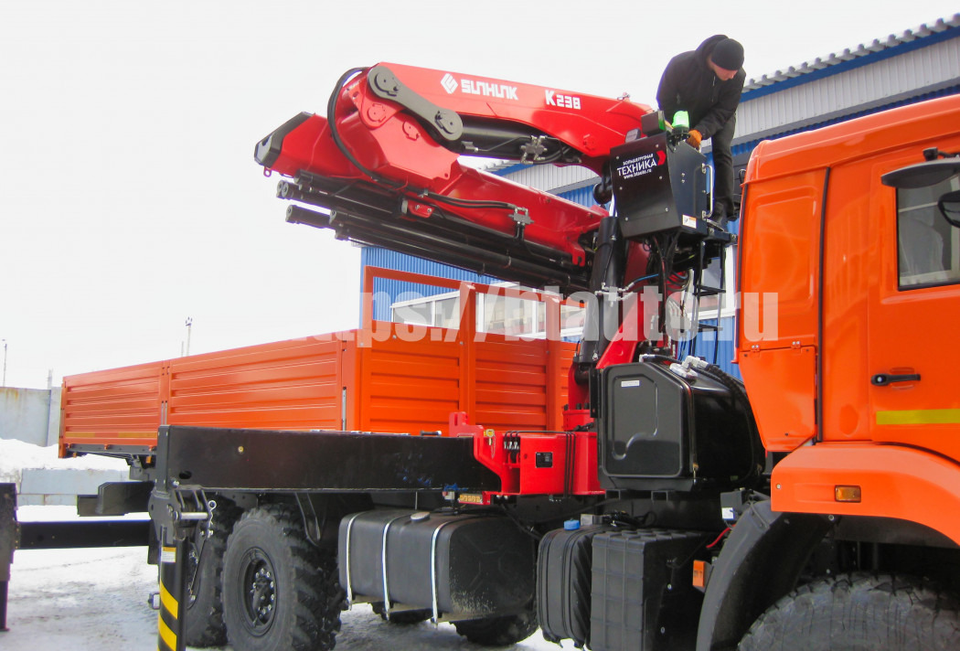 Бортовой грузовик/ Платформа, Автоманипулятор Бортовой автомобиль КАМАЗ-43118 с КМУ Sunhunk K238-6: фото 9