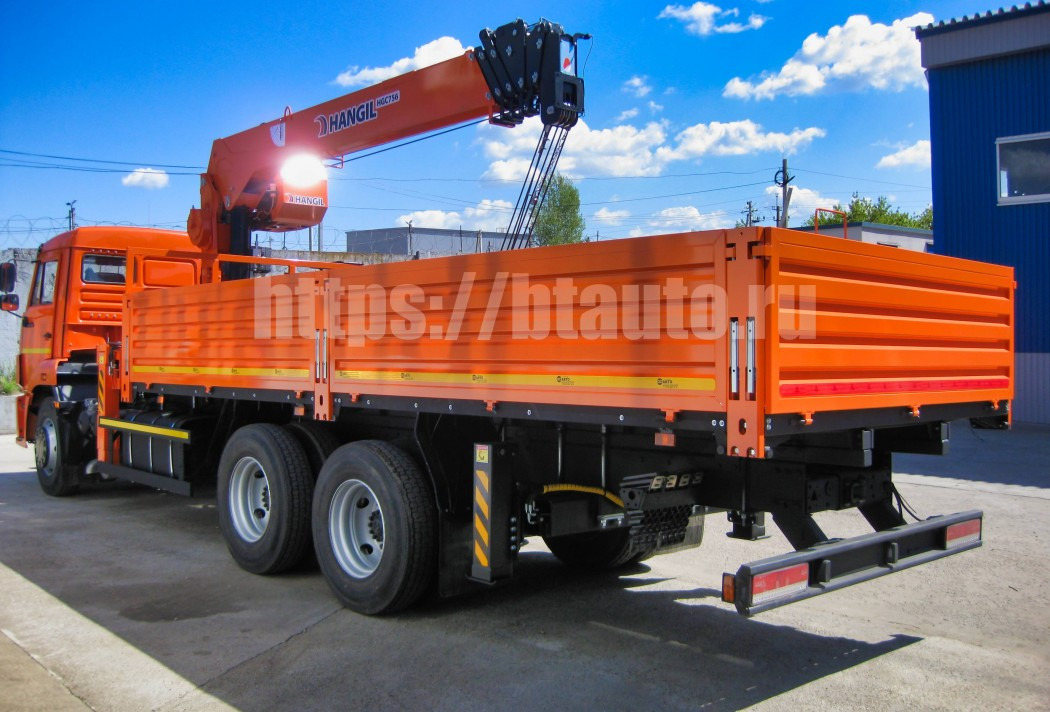 Бортовой грузовик/ Платформа, Автоманипулятор Бортовой автомобиль КАМАЗ 65115-48 с КМУ HANGIL HGC 756: фото 11