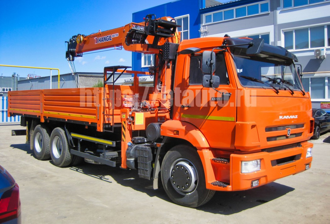Бортовой грузовик/ Платформа, Автоманипулятор Бортовой автомобиль КАМАЗ 65115-48 с КМУ HANGIL HGC 756: фото 7