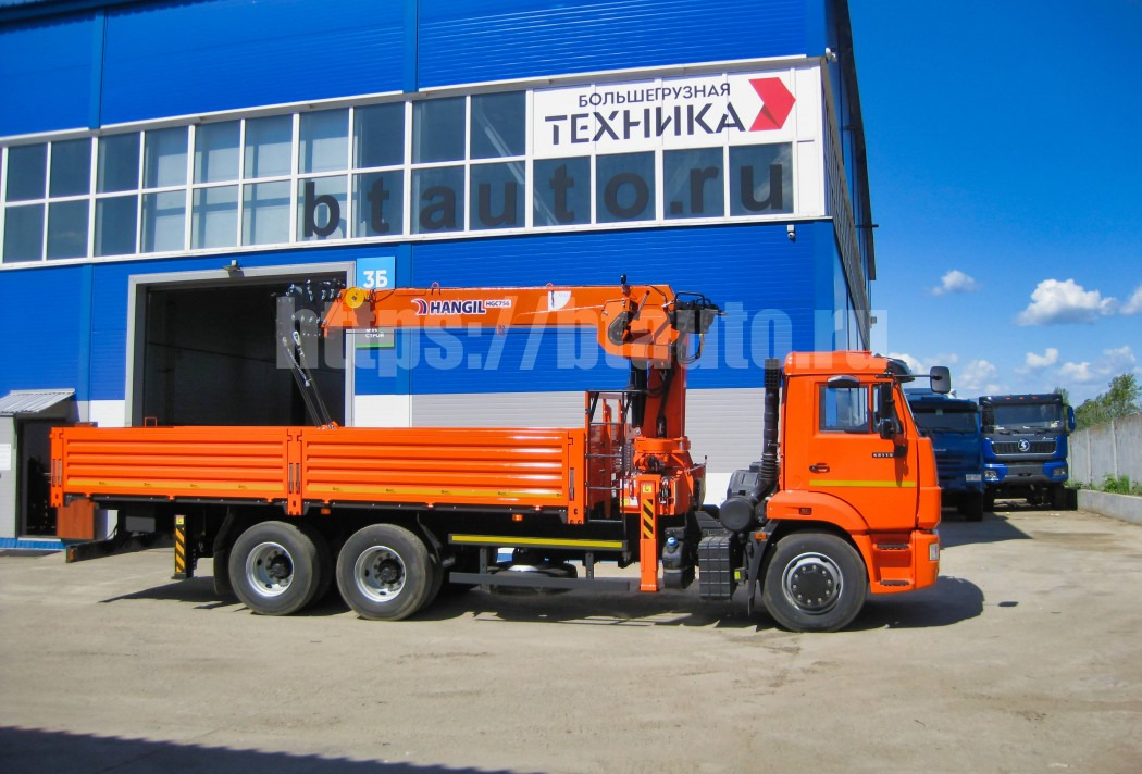 Бортовой грузовик/ Платформа, Автоманипулятор Бортовой автомобиль КАМАЗ 65115-48 с КМУ HANGIL HGC 756: фото 10