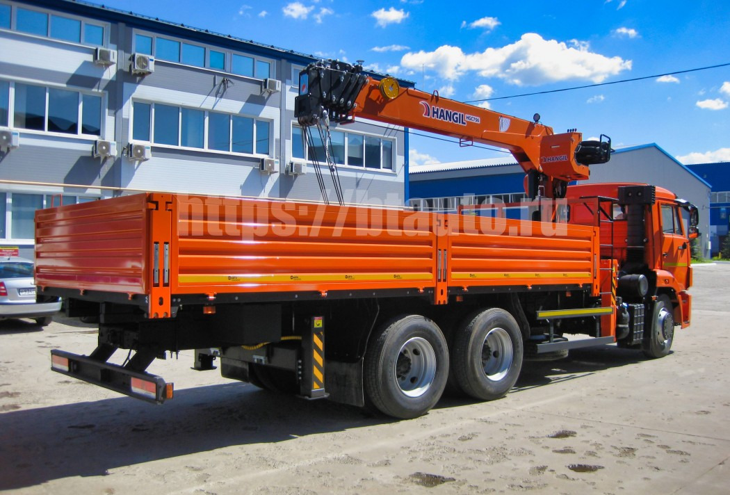 Бортовой грузовик/ Платформа, Автоманипулятор Бортовой автомобиль КАМАЗ 65115-48 с КМУ HANGIL HGC 756: фото 8