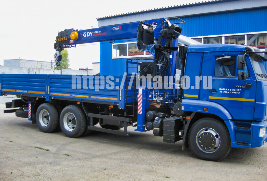 Бортовой автомобиль КАМАЗ-65115 с КМУ DongYang SS2037 - Бортовой грузовик/ Платформа, Автоманипулятор: фото 1 Бортовой автомобиль КАМАЗ-65115 с КМУ DongYang SS2037 - Бортовой грузовик/ Платформа, Автоманипулятор: фото 1