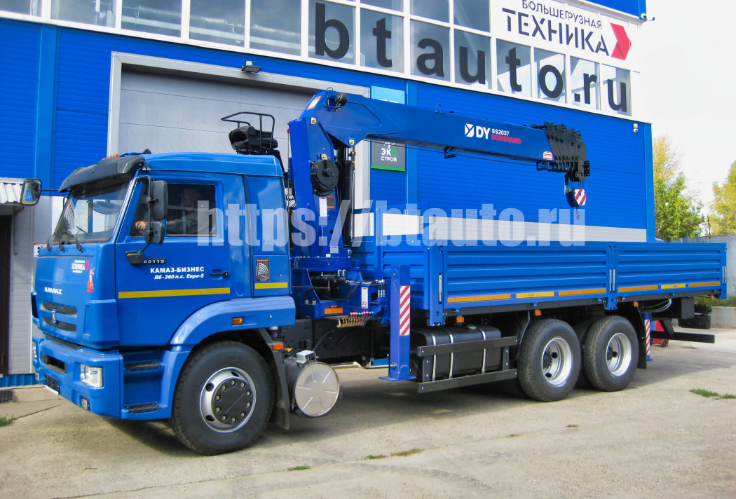 Бортовой грузовик/ Платформа, Автоманипулятор Бортовой автомобиль КАМАЗ-65115 с КМУ DongYang SS2037: фото 7