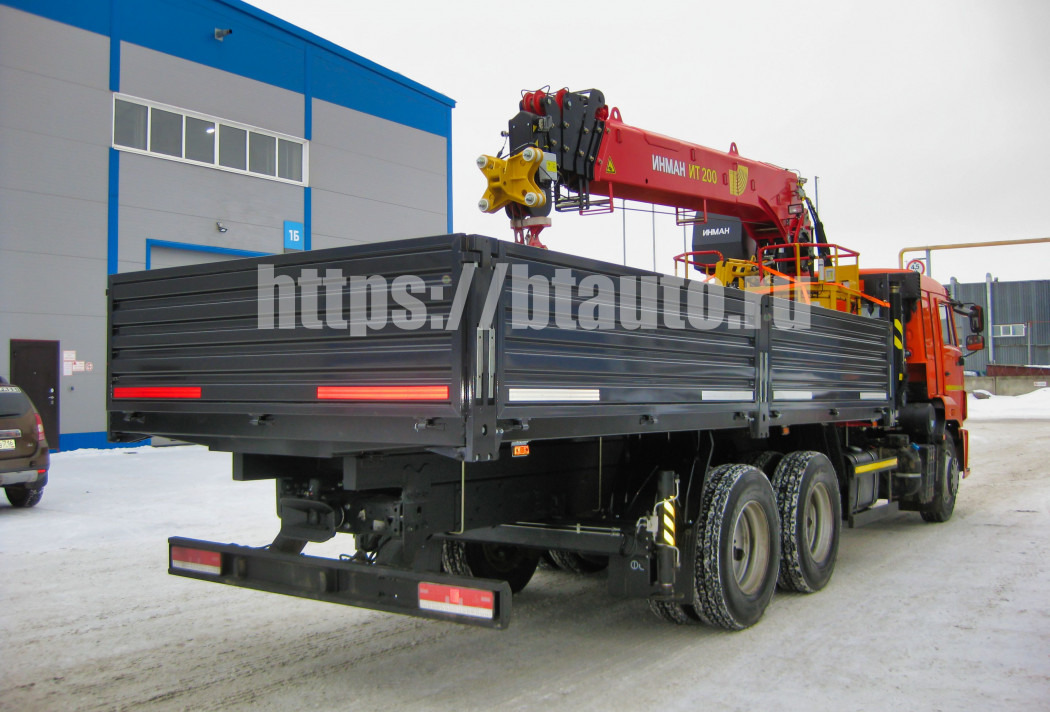 Бортовой грузовик/ Платформа, Автоманипулятор Бортовой автомобиль КАМАЗ-65115 с КМУ ИНМАН ИТ-200: фото 6