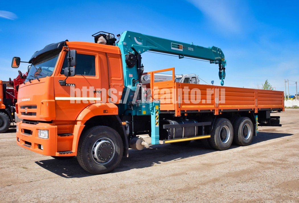 Бортовой автомобиль КАМАЗ 6520 с КМУ HKTC HLC-8016L - Бортовой грузовик/ Платформа, Автоманипулятор: фото 1 Бортовой автомобиль КАМАЗ 6520 с КМУ HKTC HLC-8016L - Бортовой грузовик/ Платформа, Автоманипулятор: фото 1
