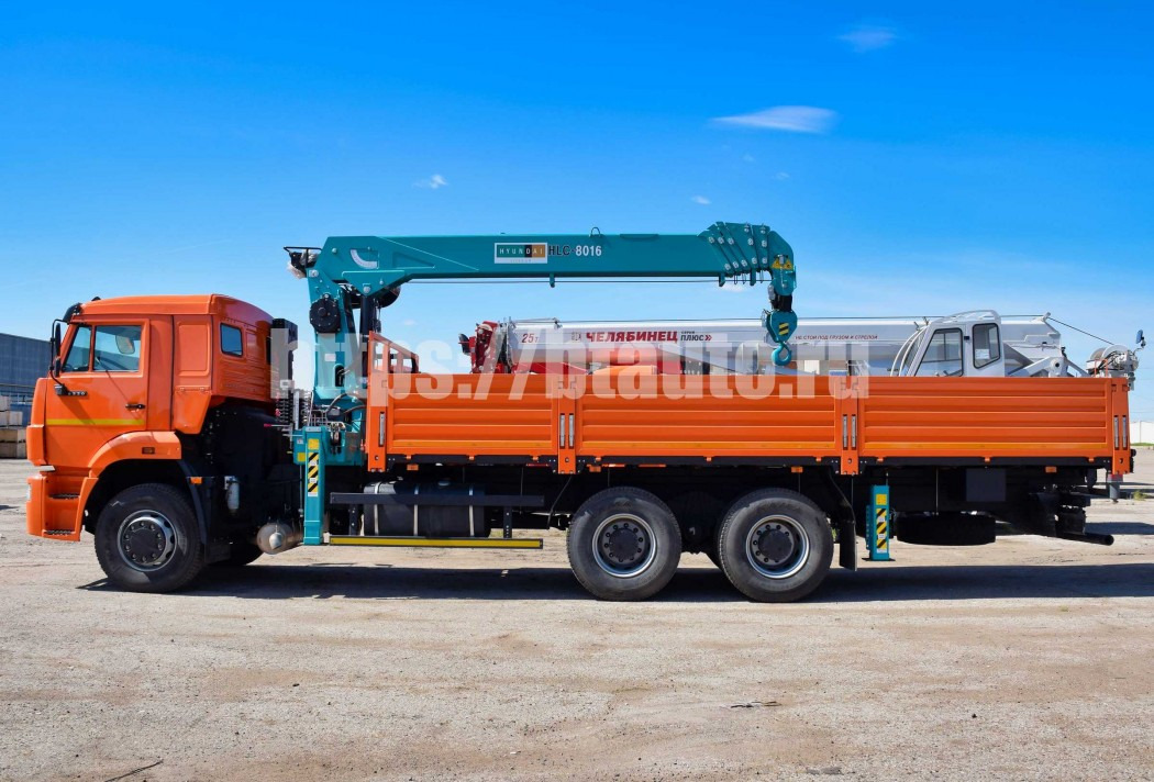 Бортовой грузовик/ Платформа, Автоманипулятор Бортовой автомобиль КАМАЗ 6520 с КМУ HKTC HLC-8016L: фото 6