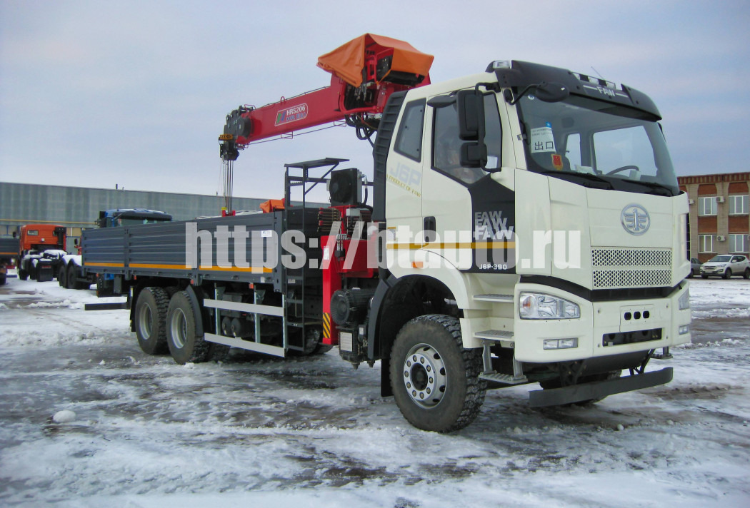 Бортовой автомобиль на базе шасси FAW 3250 (6х4) c КМУ HORYONG HRS 206 - Бортовой грузовик/ Платформа, Автоманипулятор: фото 3 Бортовой автомобиль на базе шасси FAW 3250 (6х4) c КМУ HORYONG HRS 206 - Бортовой грузовик/ Платформа, Автоманипулятор: фото 3