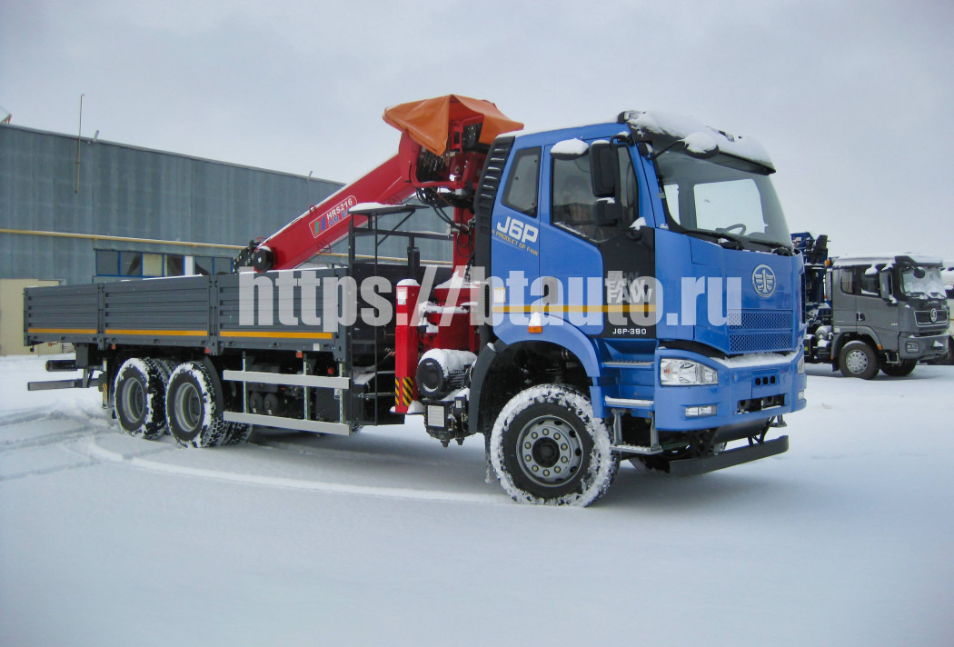 Бортовой автомобиль на базе шасси FAW 3250 (6х4) c КМУ HORYONG HRS 216 - Бортовой грузовик/ Платформа, Автоманипулятор: фото 2 Бортовой автомобиль на базе шасси FAW 3250 (6х4) c КМУ HORYONG HRS 216 - Бортовой грузовик/ Платформа, Автоманипулятор: фото 2