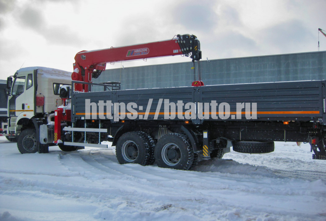 Бортовой автомобиль на базе шасси FAW 3250 (6х6) c КМУ HORYONG HRS 206 - Бортовой грузовик/ Платформа, Автоманипулятор: фото 2 Бортовой автомобиль на базе шасси FAW 3250 (6х6) c КМУ HORYONG HRS 206 - Бортовой грузовик/ Платформа, Автоманипулятор: фото 2