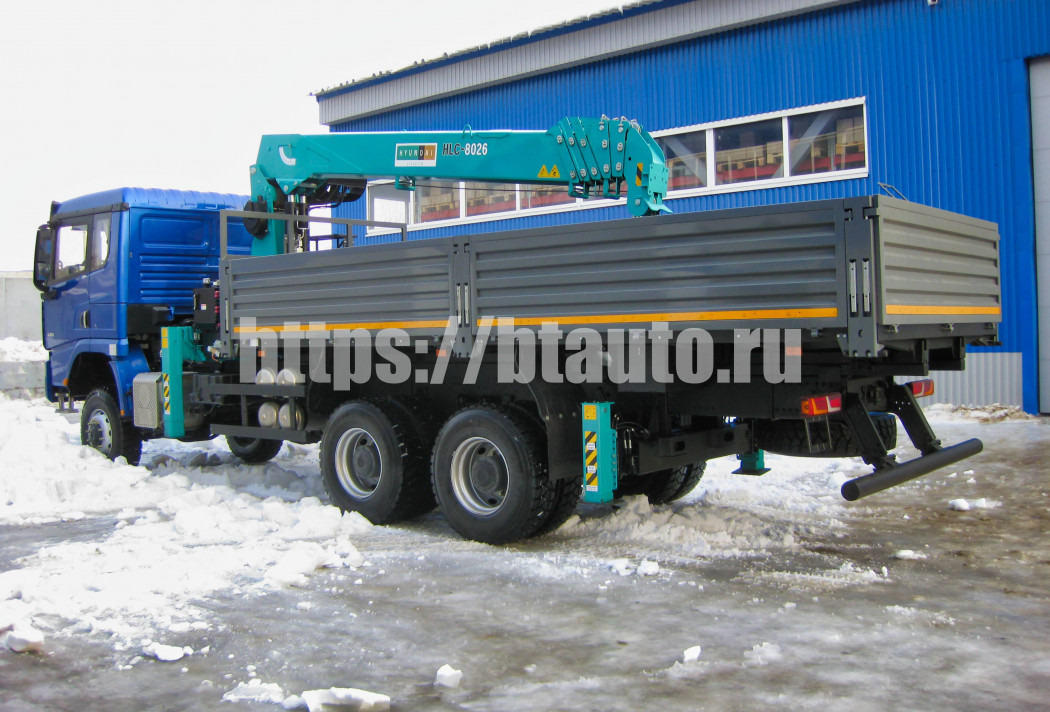 Бортовой автомобиль на шасси SHACMAN SX32586V384 с КМУ HKTC-8026S - Бортовой грузовик/ Платформа, Автоманипулятор: фото 3 Бортовой автомобиль на шасси SHACMAN SX32586V384 с КМУ HKTC-8026S - Бортовой грузовик/ Платформа, Автоманипулятор: фото 3