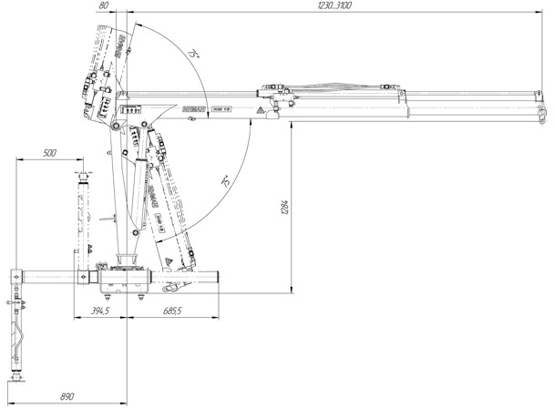 Кран-манипулятор Гидравлический кран-манипулятор ИМ 15: фото 6