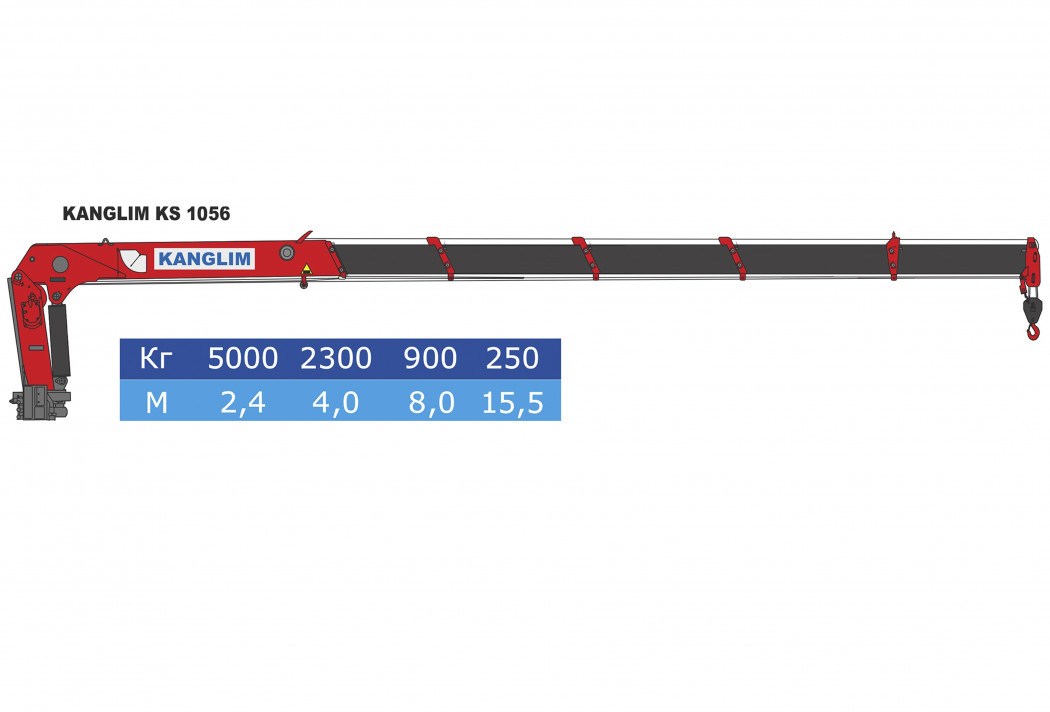 Тросовый кран-манипулятор Kanglim KS 1056 - Кран-манипулятор: фото 1 Тросовый кран-манипулятор Kanglim KS 1056 - Кран-манипулятор: фото 1