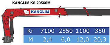 Новый Кран-манипулятор Тросовый кран-манипулятор Kanglim KS 2056H: фото 10