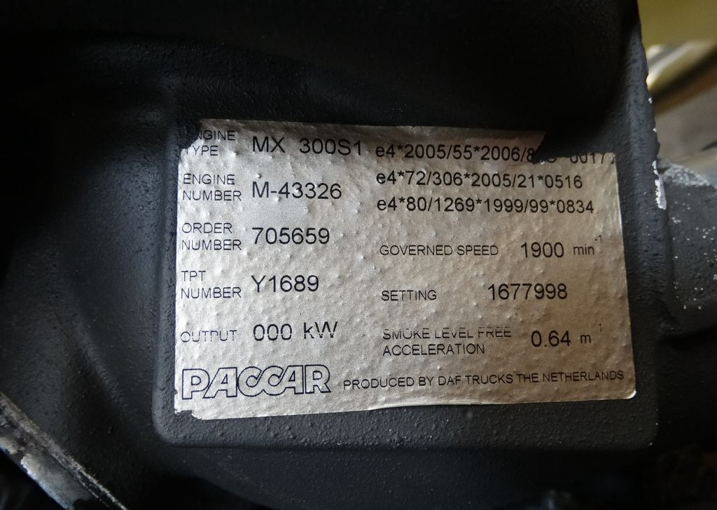 DAF CF 85.480 - Двигатель: фото 5 DAF CF 85.480 - Двигатель: фото 5