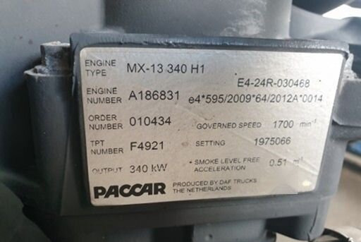 DAF XF 410 FAD - Двигатель: фото 3 DAF XF 410 FAD - Двигатель: фото 3