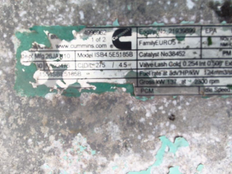 Двигатель Двигатель CUMMINS ISB45E5185B ISB4.5E5185B: фото 6 Двигатель Двигатель CUMMINS ISB45E5185B ISB4.5E5185B: фото 6