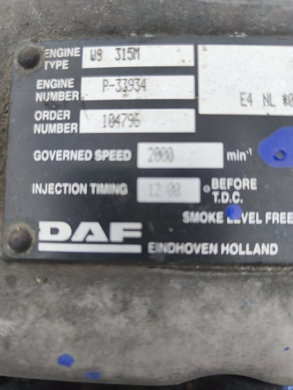 Двигатель Двигатель DAF 1998 B03191371 95.430 WS315M: фото 7