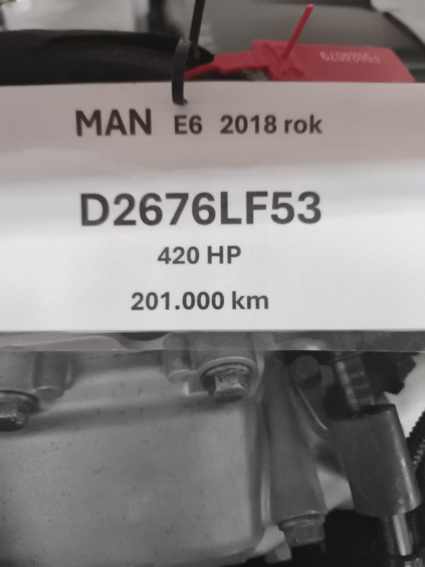 Двигатель Двигатель MAN 2018 D2676LF53 TGA D2676LF53: фото 7