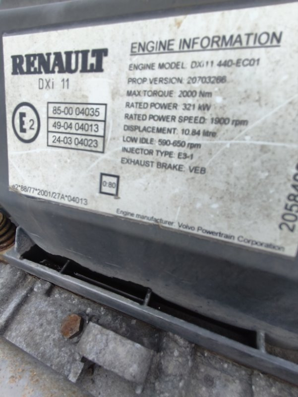 Двигатель Двигатель RENAULT 2005 DXI11440 PREMIUM DXI11440: фото 6 Двигатель Двигатель RENAULT 2005 DXI11440 PREMIUM DXI11440: фото 6