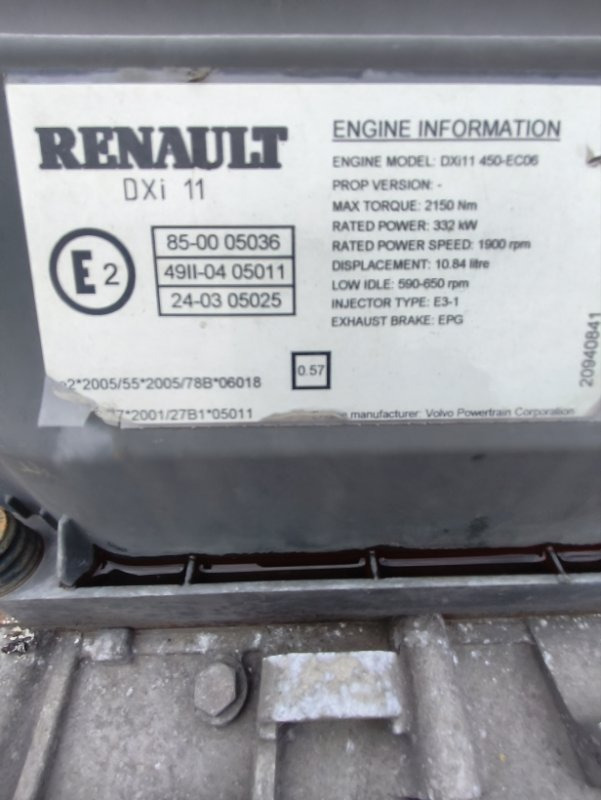 Двигатель Двигатель RENAULT 2005 DXI11450 PREMIUM DXI11450: фото 7