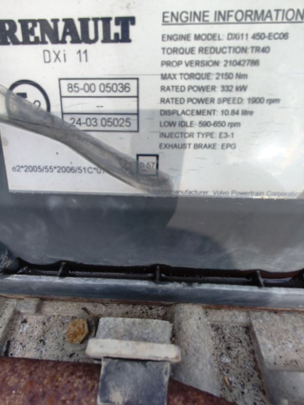 Двигатель Двигатель RENAULT 2006 DXI11450 PREMIUM DXI11450: фото 6