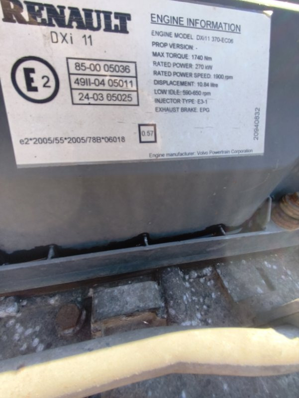 Двигатель Двигатель RENAULT 2007 DXI11370 PREMIUM DXI11370: фото 6