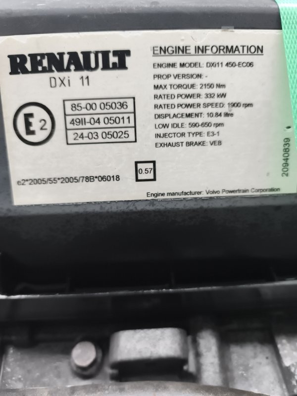 Двигатель Двигатель RENAULT 2007 DXI11450 PREMIUM DXI11450: фото 6