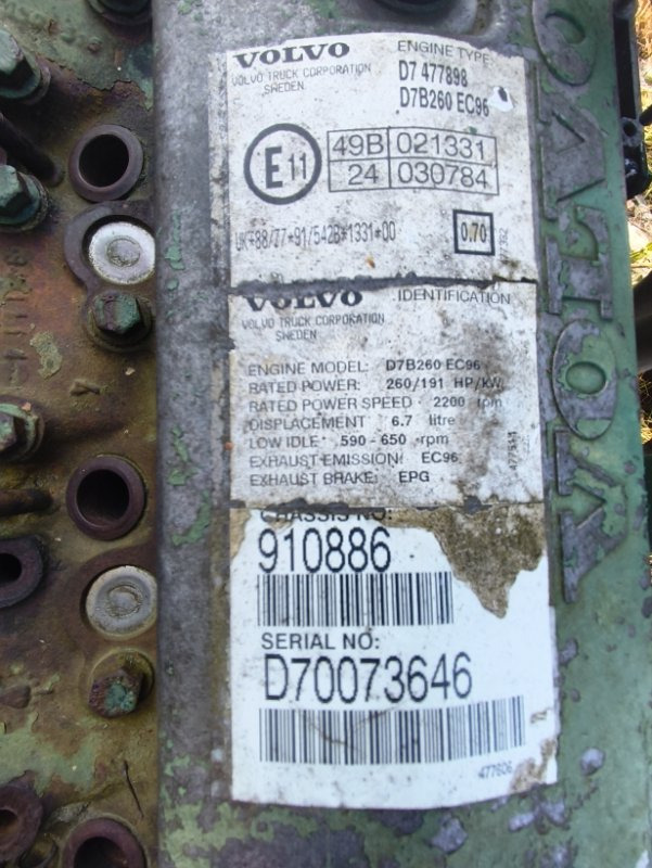 Двигатель Двигатель VOLVO 2001 D7B260 FL7 D7B260: фото 8 Двигатель Двигатель VOLVO 2001 D7B260 FL7 D7B260: фото 8