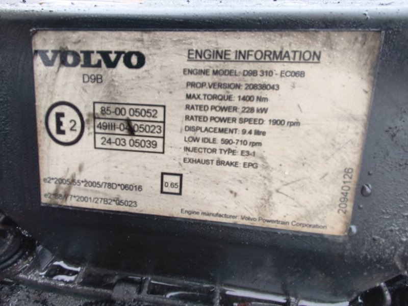 Двигатель Двигатель VOLVO 2001 D9B310 FM9 D9B310: фото 6