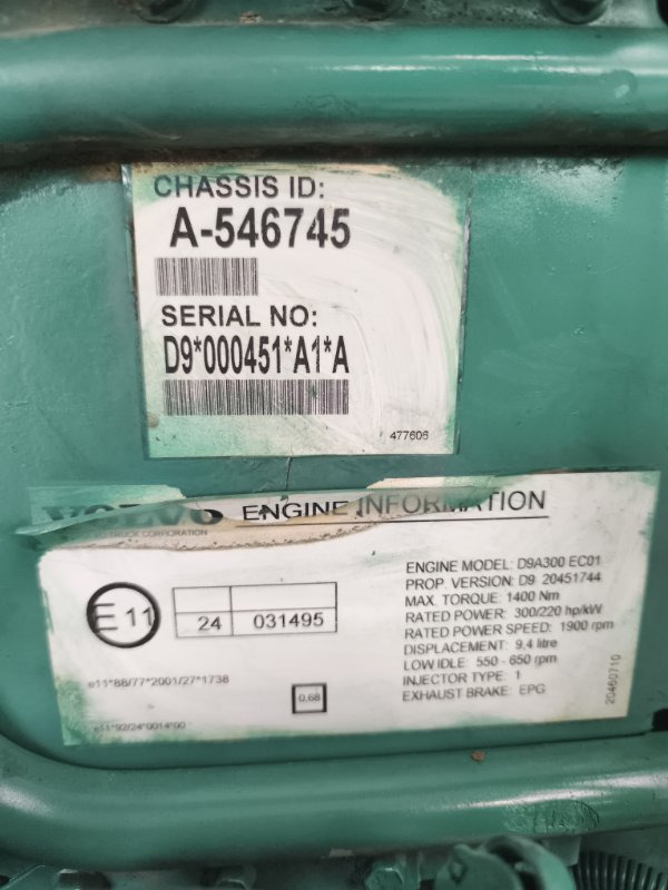 Двигатель Двигатель VOLVO 2007 D9A300 FM9 D9A300: фото 6