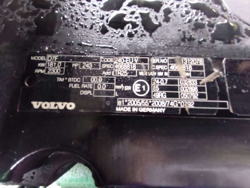 Двигатель Двигатель VOLVO 2012 D7F240 FL FE D7F240: фото 6