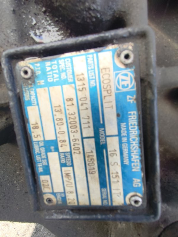 Коробка передач МКПП MAN 16 S 151 IT 1315041711: фото 6