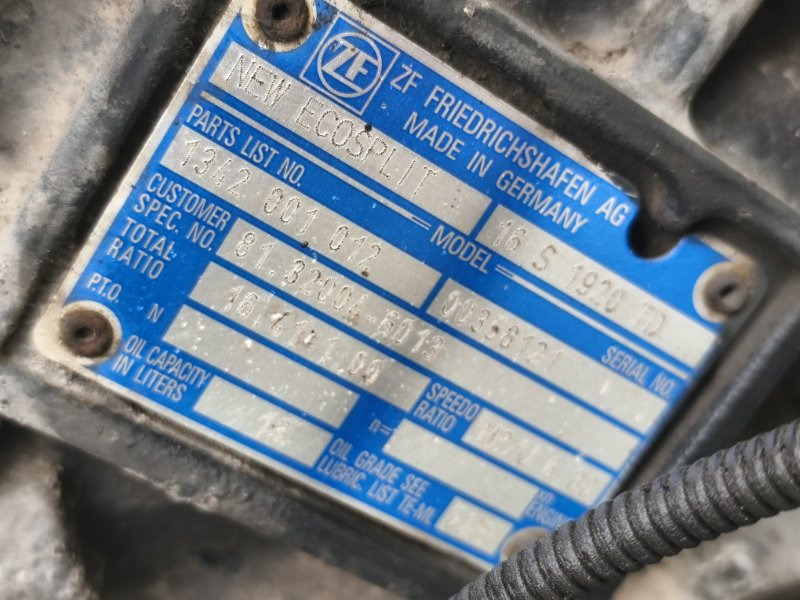 Коробка передач МКПП MAN 16S1920 TD 2006 1342001012 D2066LF: фото 6 Коробка передач МКПП MAN 16S1920 TD 2006 1342001012 D2066LF: фото 6