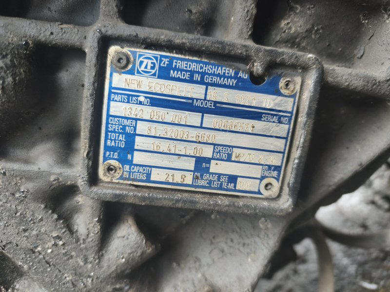 МКПП MAN 16S1921TD 1342050001 - Коробка передач: фото 5 МКПП MAN 16S1921TD 1342050001 - Коробка передач: фото 5