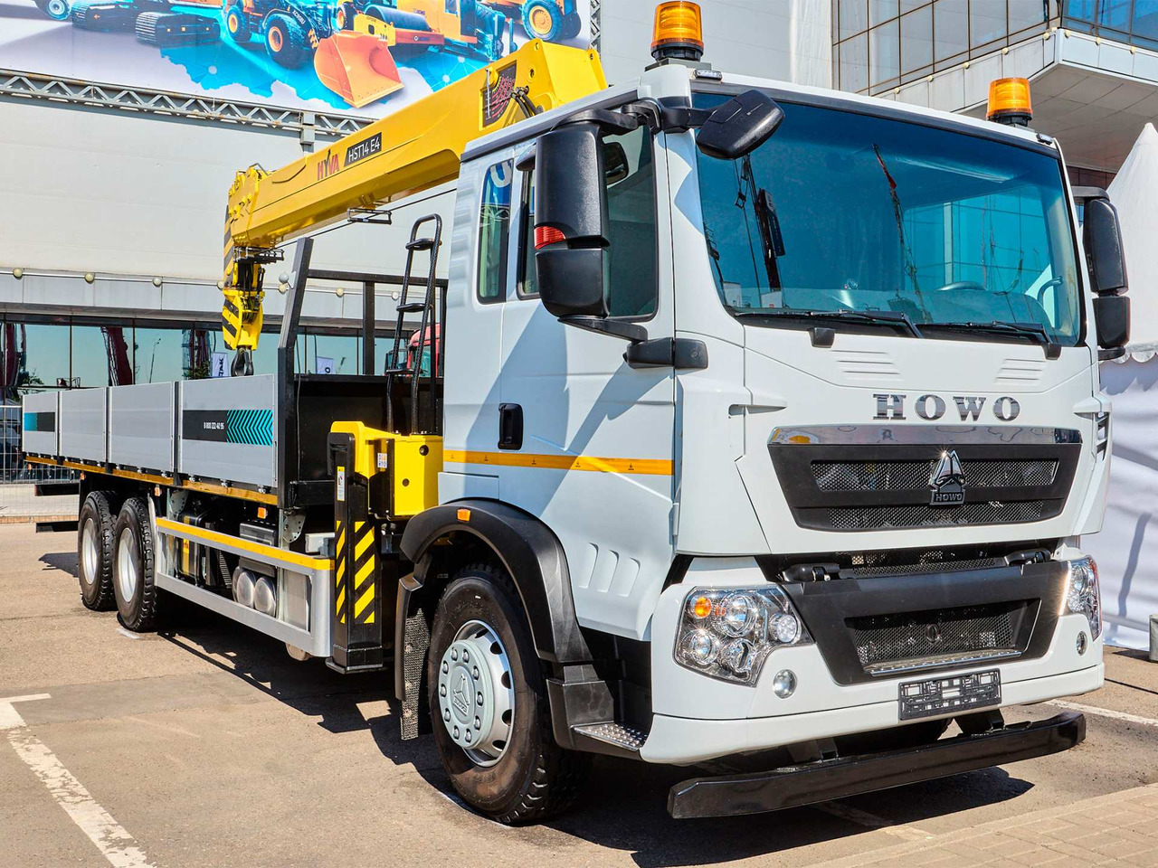 Новый Автоманипулятор Краноманипуляторная установка HYVA на шасси HOWO T5G 6x4 14 тонн: фото 6