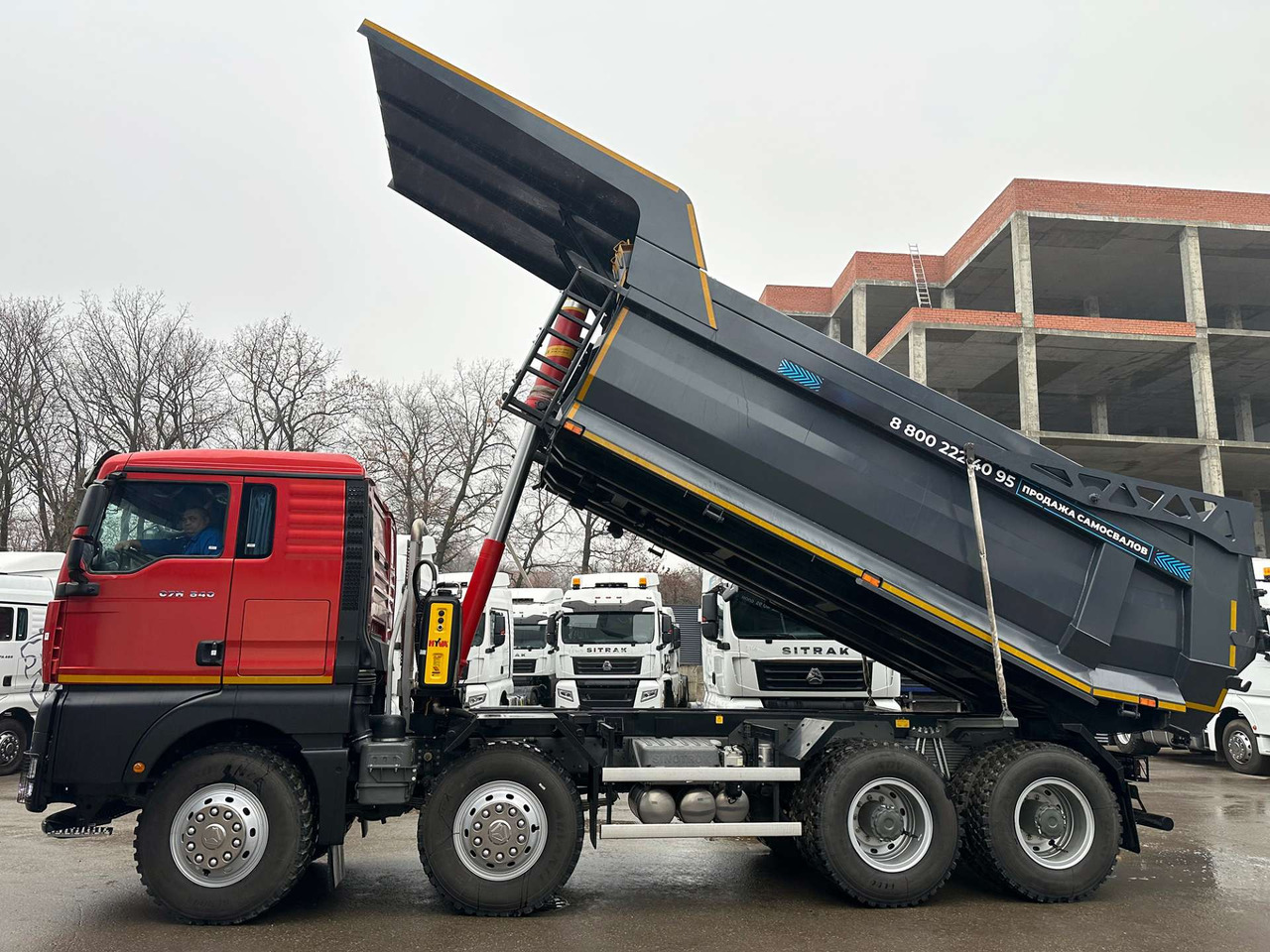 САМОСВАЛ SITRAK C7H 8x4 25 куб.м 540 АКПП+РЕТ, R24, козырек над всей кабиной - Самосвал: фото 3 САМОСВАЛ SITRAK C7H 8x4 25 куб.м 540 АКПП+РЕТ, R24, козырек над всей кабиной - Самосвал: фото 3