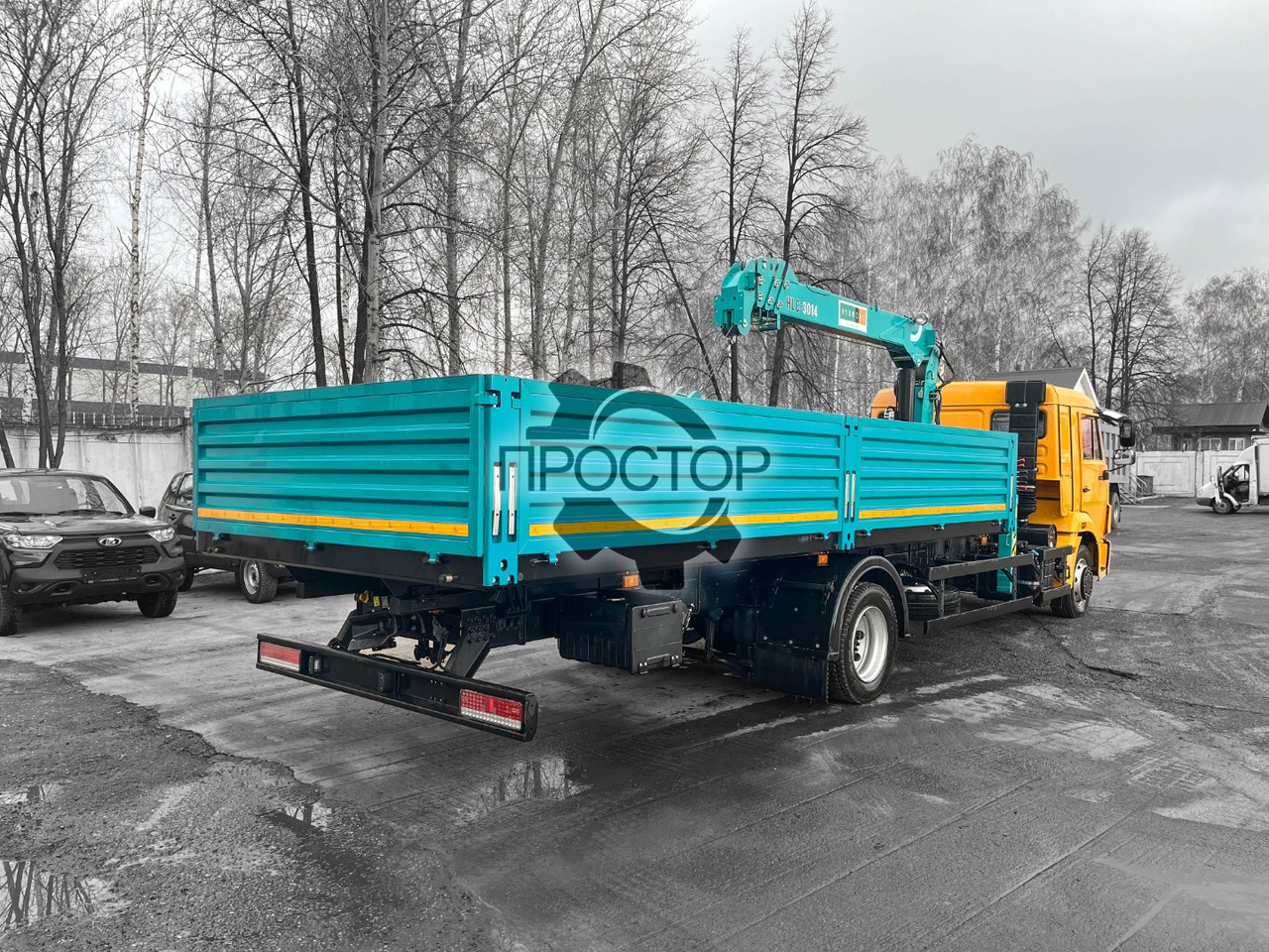 Новый Бортовой грузовик/ Платформа, Автоманипулятор КАМАЗ Камаз 4308 бортовой с КМУ HYUNDAI EVERDIGM HLC 3014: фото 10
