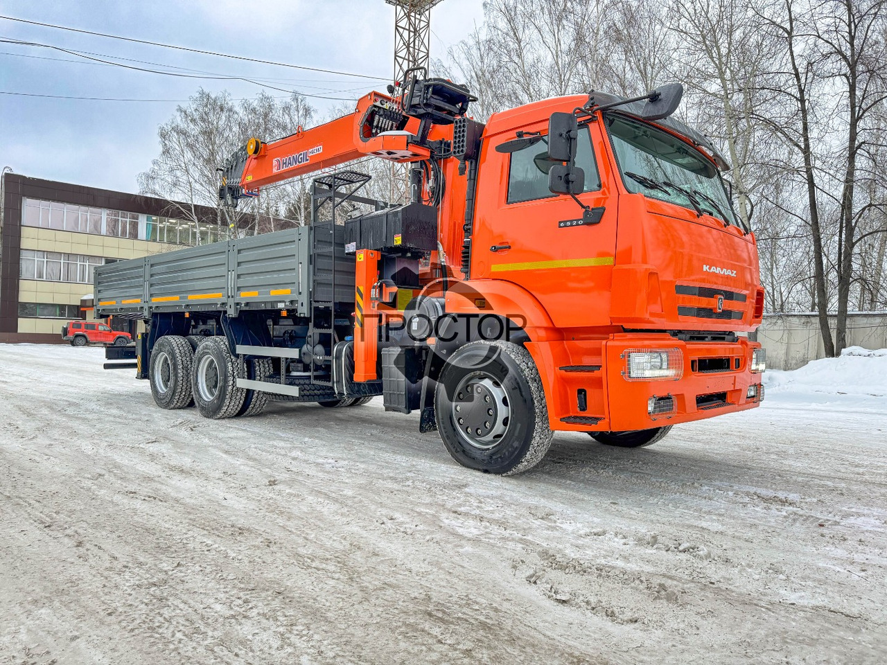 Новый Бортовой грузовик/ Платформа, Автоманипулятор КАМАЗ Камаз 6520 бортовой с КМУ Hangil HGC 987: фото 12