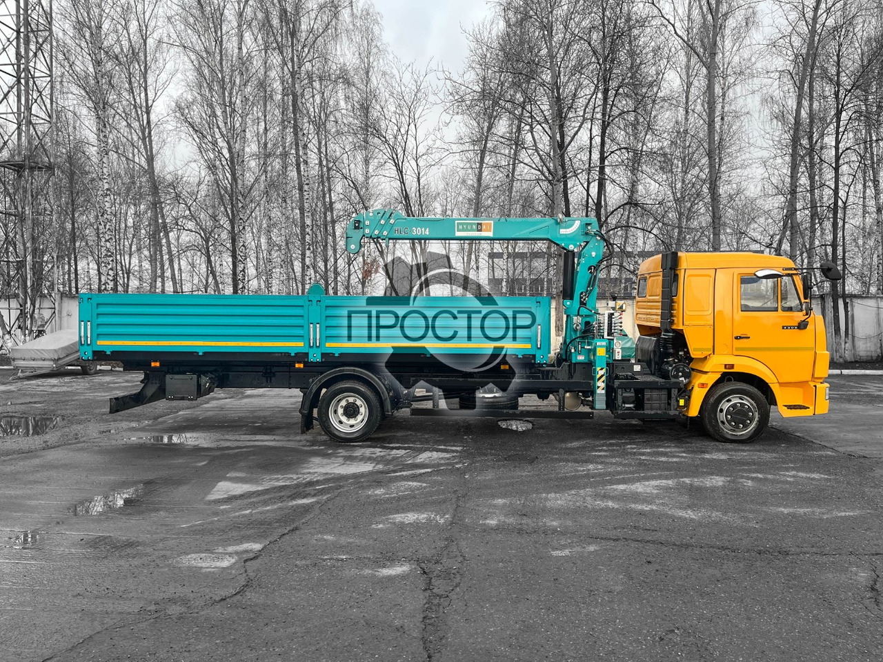 Камаз 4308 бортовой с КМУ HYUNDAI EVERDIGM HLC 3014 - Бортовой грузовик/ Платформа, Автоманипулятор: фото 2 Камаз 4308 бортовой с КМУ HYUNDAI EVERDIGM HLC 3014 - Бортовой грузовик/ Платформа, Автоманипулятор: фото 2