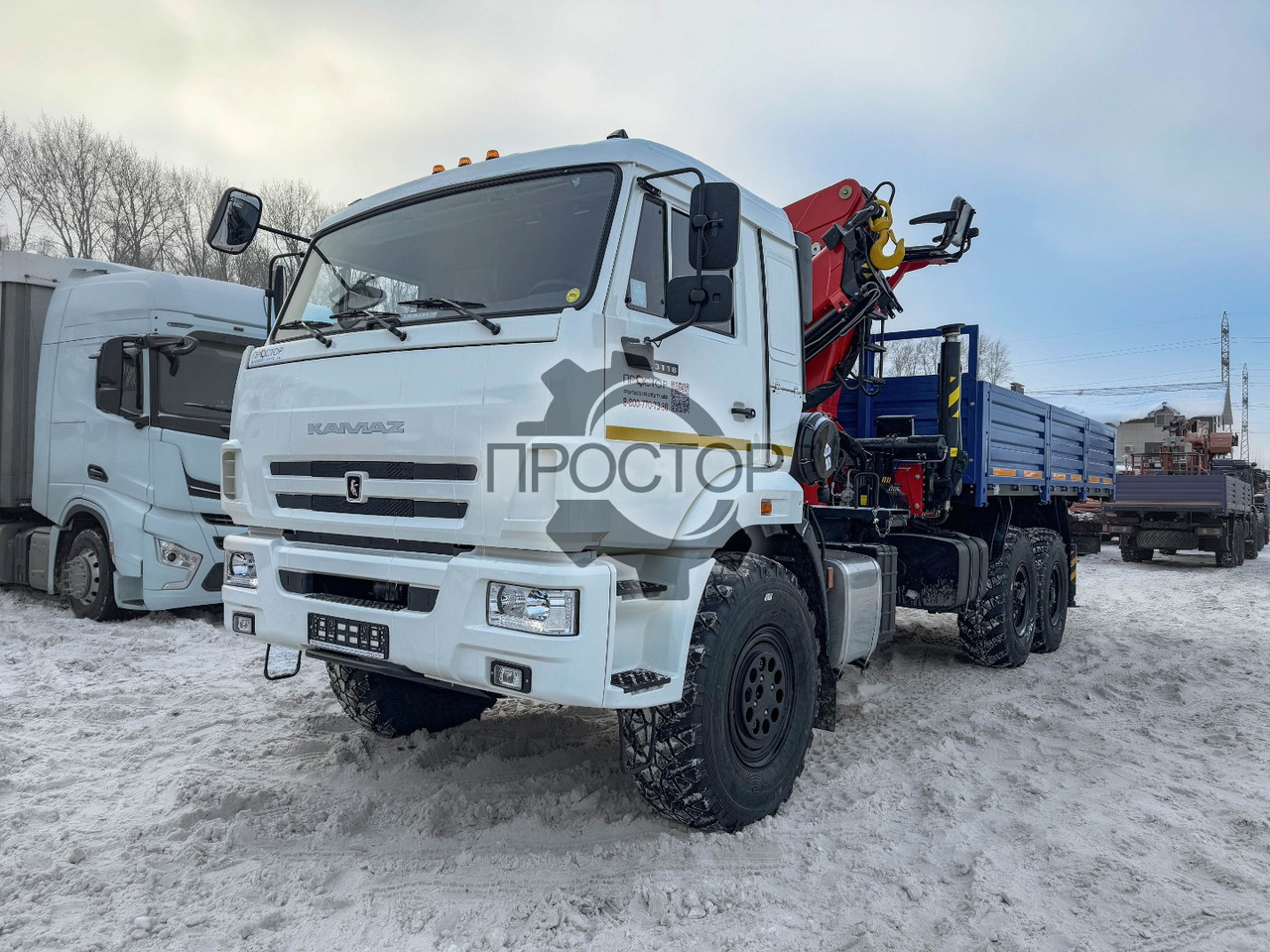 Камаз 43118 бортовой с КМУ Инман IM 320 - Бортовой грузовик/ Платформа, Автоманипулятор: фото 1 Камаз 43118 бортовой с КМУ Инман IM 320 - Бортовой грузовик/ Платформа, Автоманипулятор: фото 1