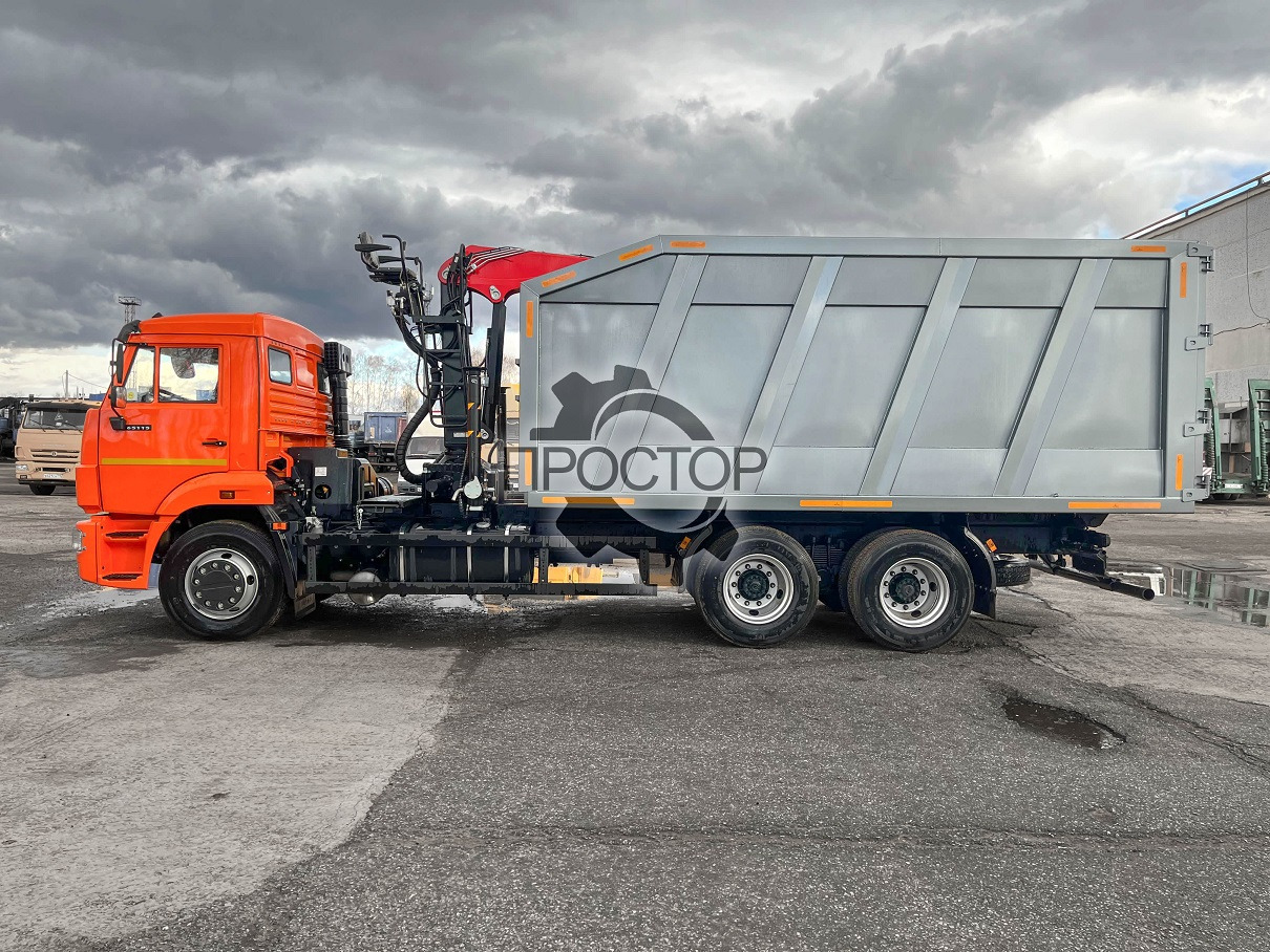 Камаз 65115 Ломовоз с КМУ Велмаш 10-74 - Самосвал: фото 2 Камаз 65115 Ломовоз с КМУ Велмаш 10-74 - Самосвал: фото 2