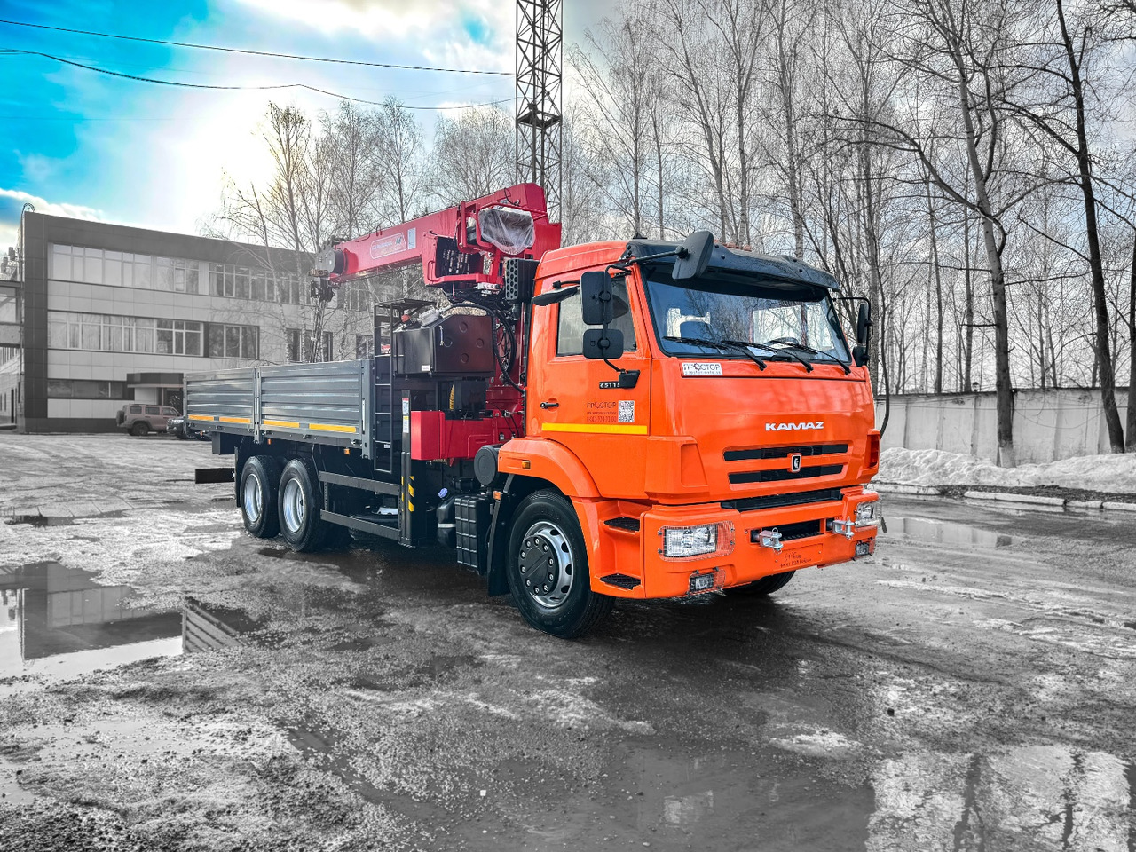 Бортовой грузовик/ Платформа, Автоманипулятор Камаз 65115 бортовой с КМУ Horyong HRS 216: фото 10