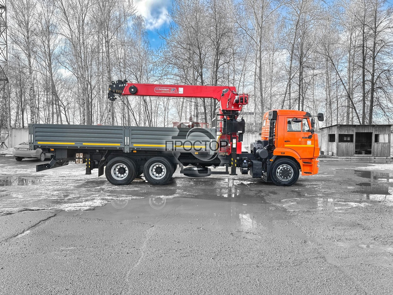 Бортовой грузовик/ Платформа, Автоманипулятор Камаз 65115 бортовой с КМУ Horyong HRS 216: фото 6