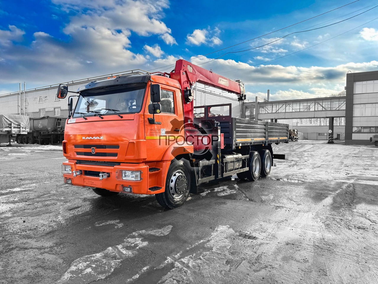 Бортовой грузовик/ Платформа, Автоманипулятор Камаз 65115 бортовой с КМУ Horyong HRS 216: фото 8